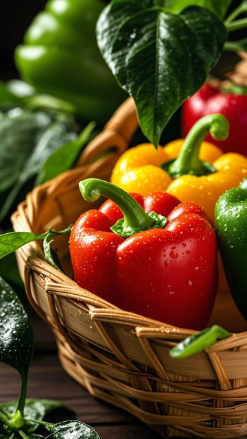 新鲜红辣椒青椒蔬果