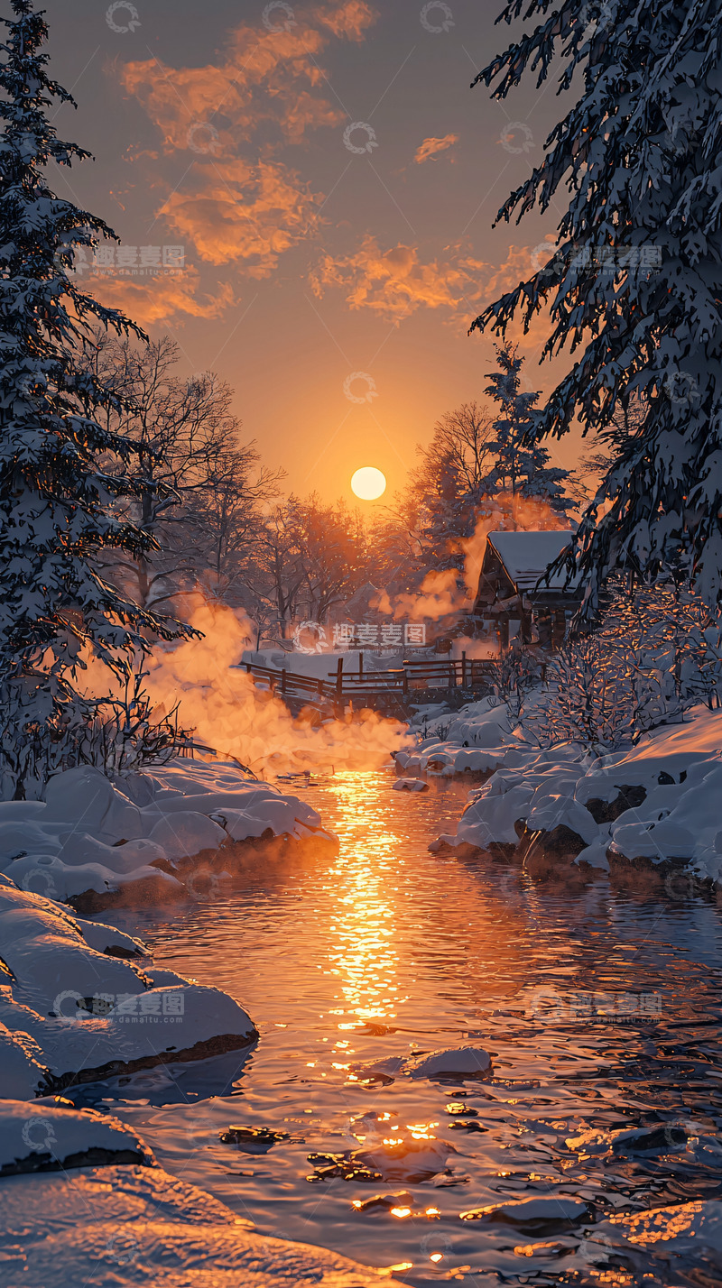 高清大图下载【趣麦麦图】冬日雪景