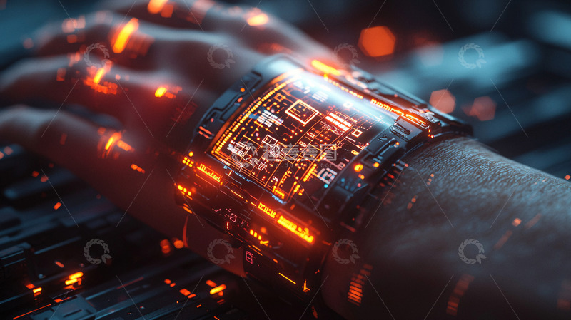 高清大图下载【趣麦麦图】未来科技腕表