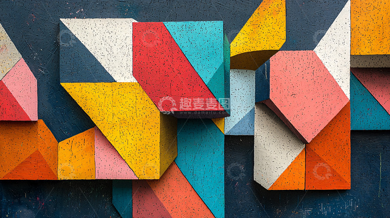 高清大图下载【趣麦麦图】抽象几何拼贴