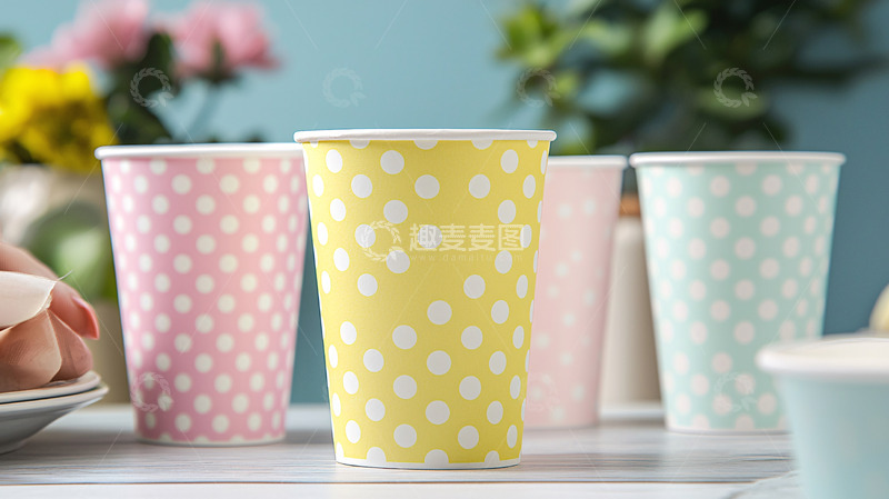 高清大图下载【趣麦麦图】波点纸杯