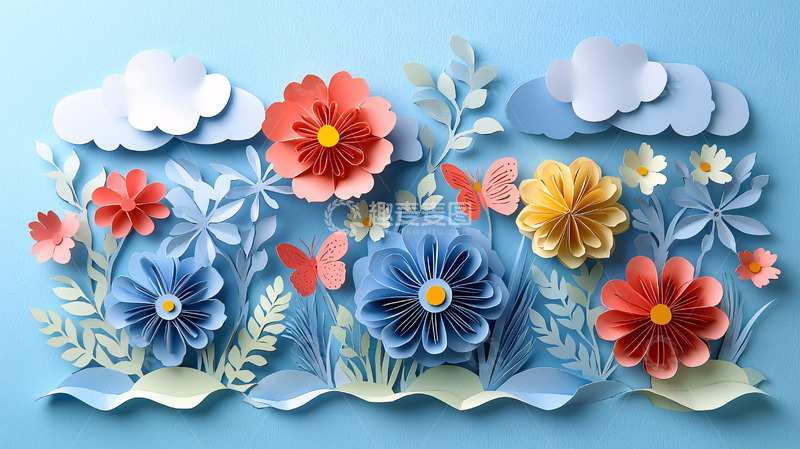 高清大图下载【趣麦麦图】纸艺花朵