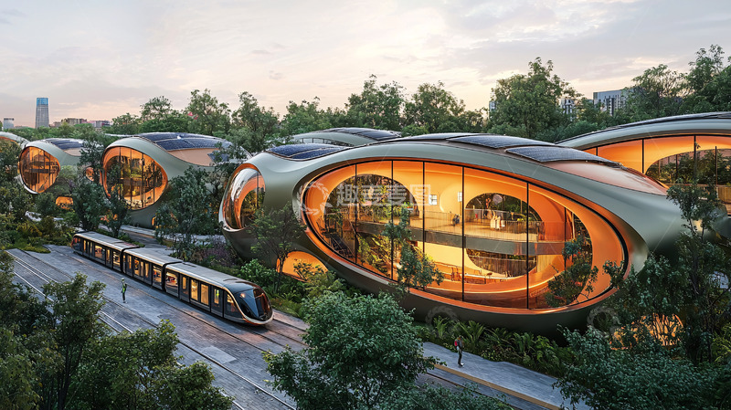 高清大图下载【趣麦麦图】未来感十足的建筑群