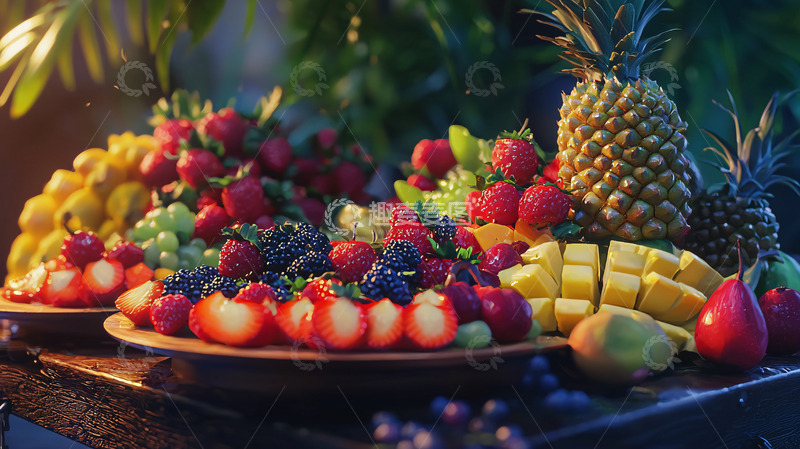 高清大图下载【趣麦麦图】阳光下的水果盛宴