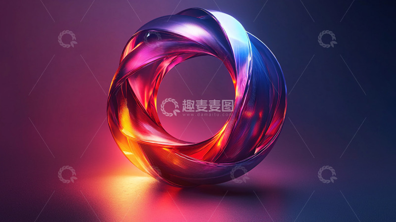 高清大图下载【趣麦麦图】彩色金属环形抽象