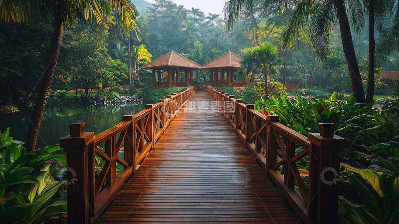 高清大图下载【趣麦麦图】木桥