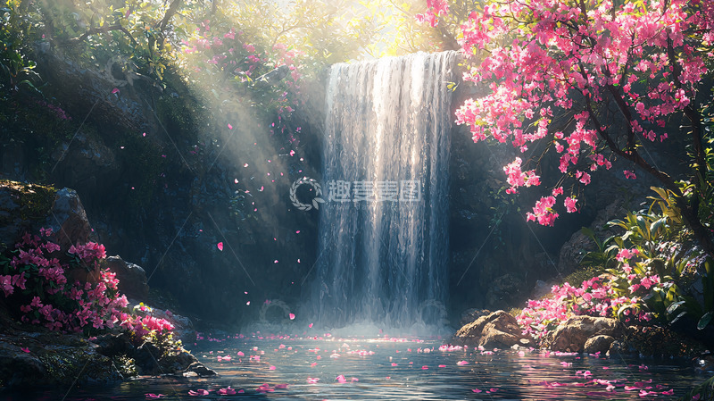 高清大图下载【趣麦麦图】梦幻瀑布