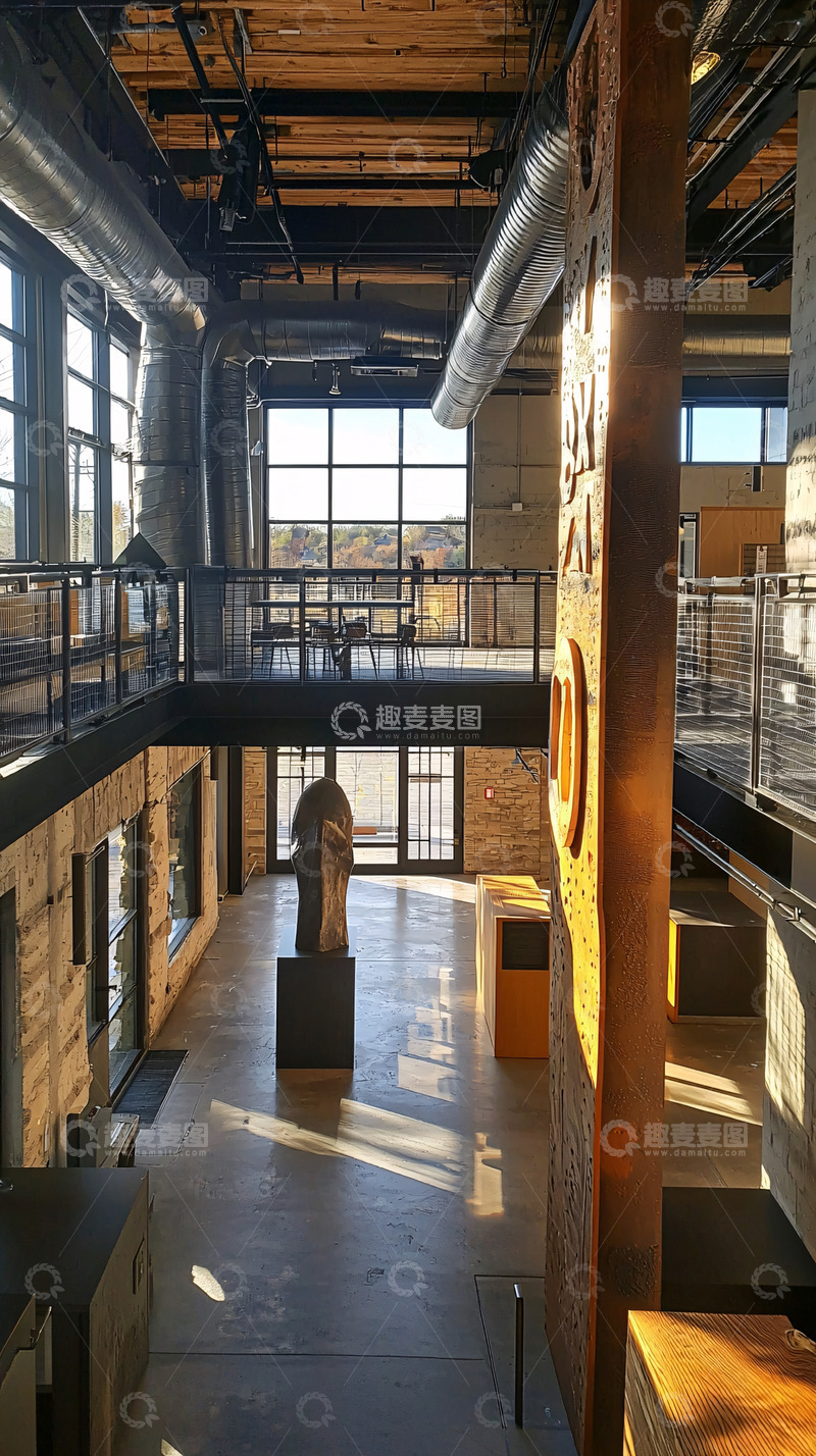 高清大图下载【趣麦麦图】现代工业风建筑内部
