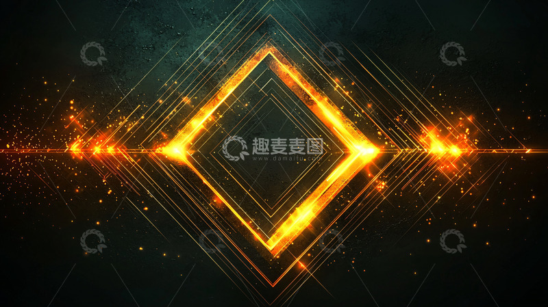 高清大图下载【趣麦麦图】金色菱形光效