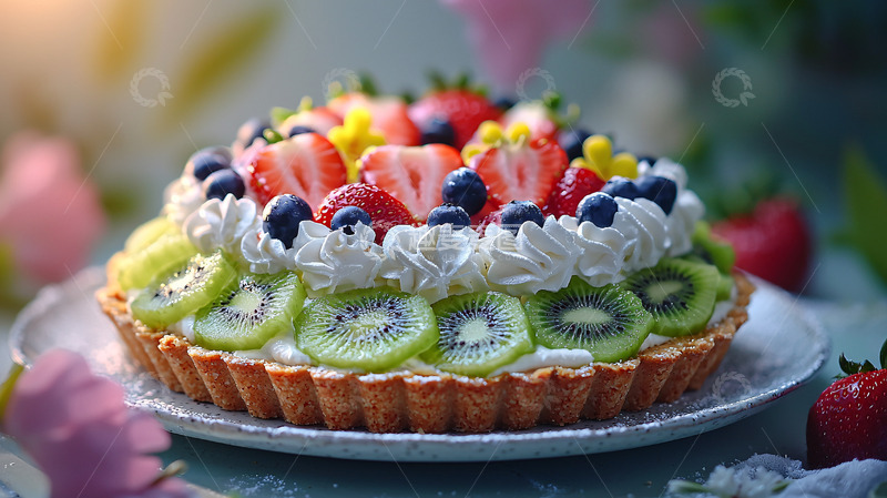 高清大图下载【趣麦麦图】水果奶油蛋糕