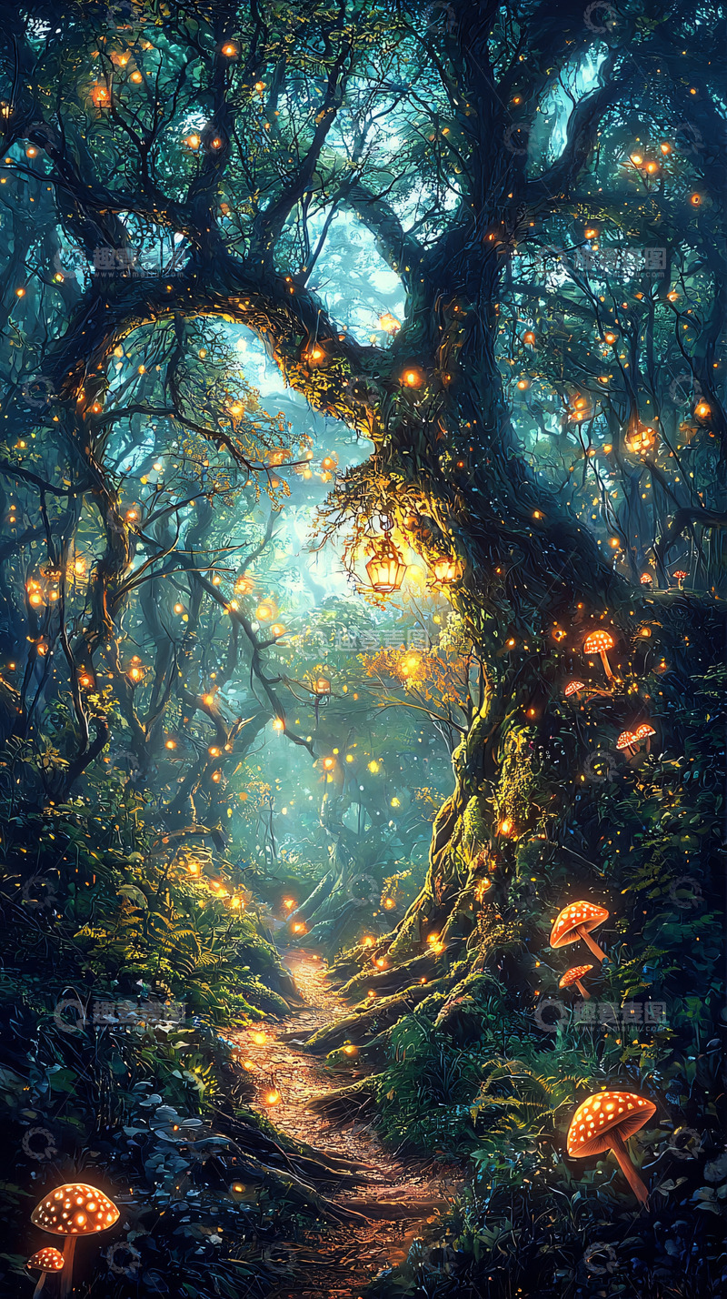 高清大图下载【趣麦麦图】梦幻森林小路9