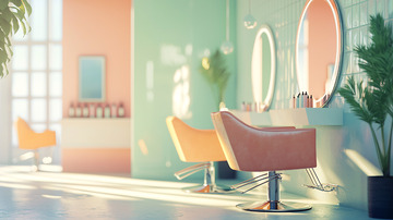 简约粉色系美发沙龙