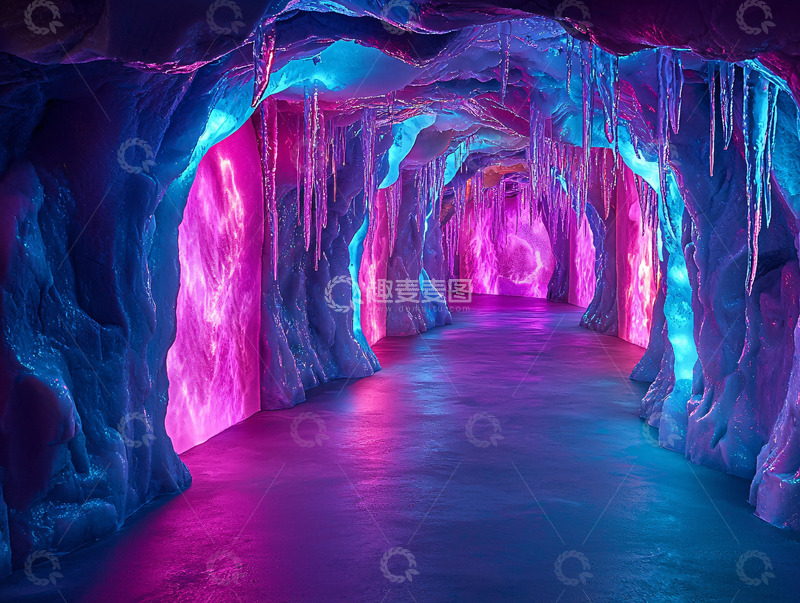 高清大图下载【趣麦麦图】冰雪隧道