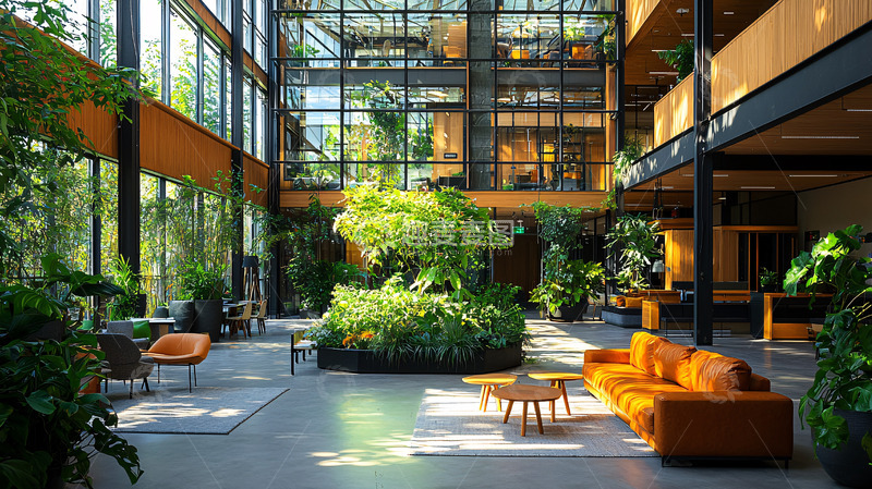 高清大图下载【趣麦麦图】现代化绿色室内设计