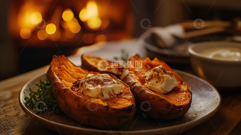 高清大图下载【趣麦麦图】烤红薯