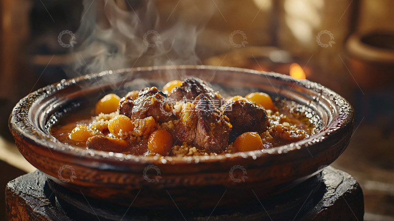 高清大图下载【趣麦麦图】热气腾腾的摩洛哥炖肉