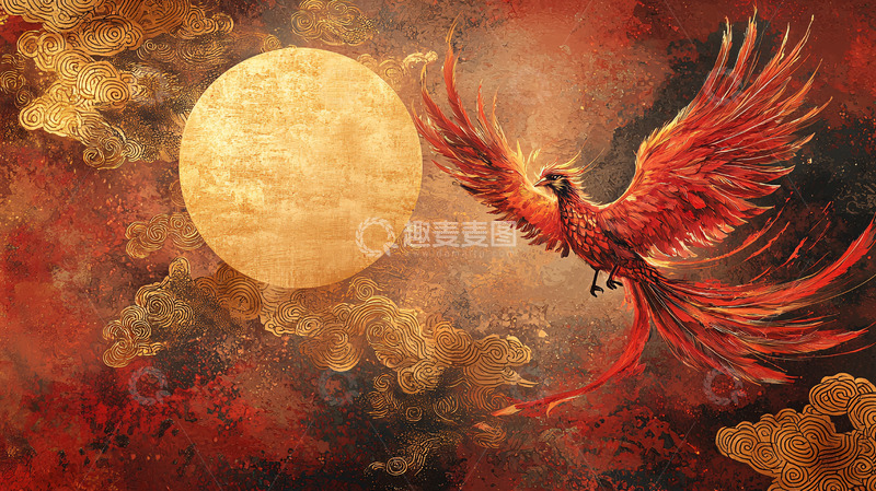 高清大图下载【趣麦麦图】凤凰浴火重生