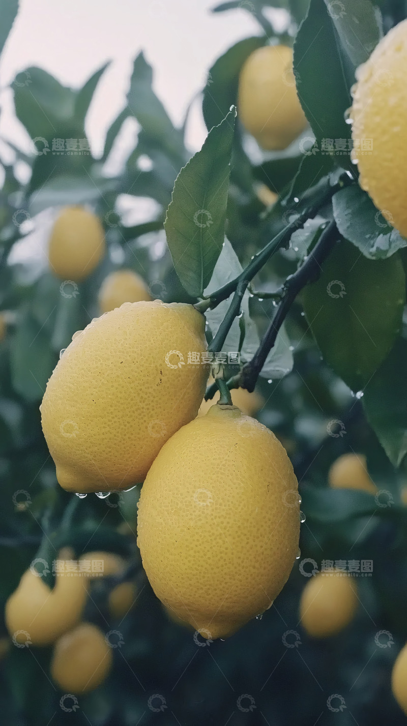 高清大图下载【趣麦麦图】柠檬树上的柠檬
