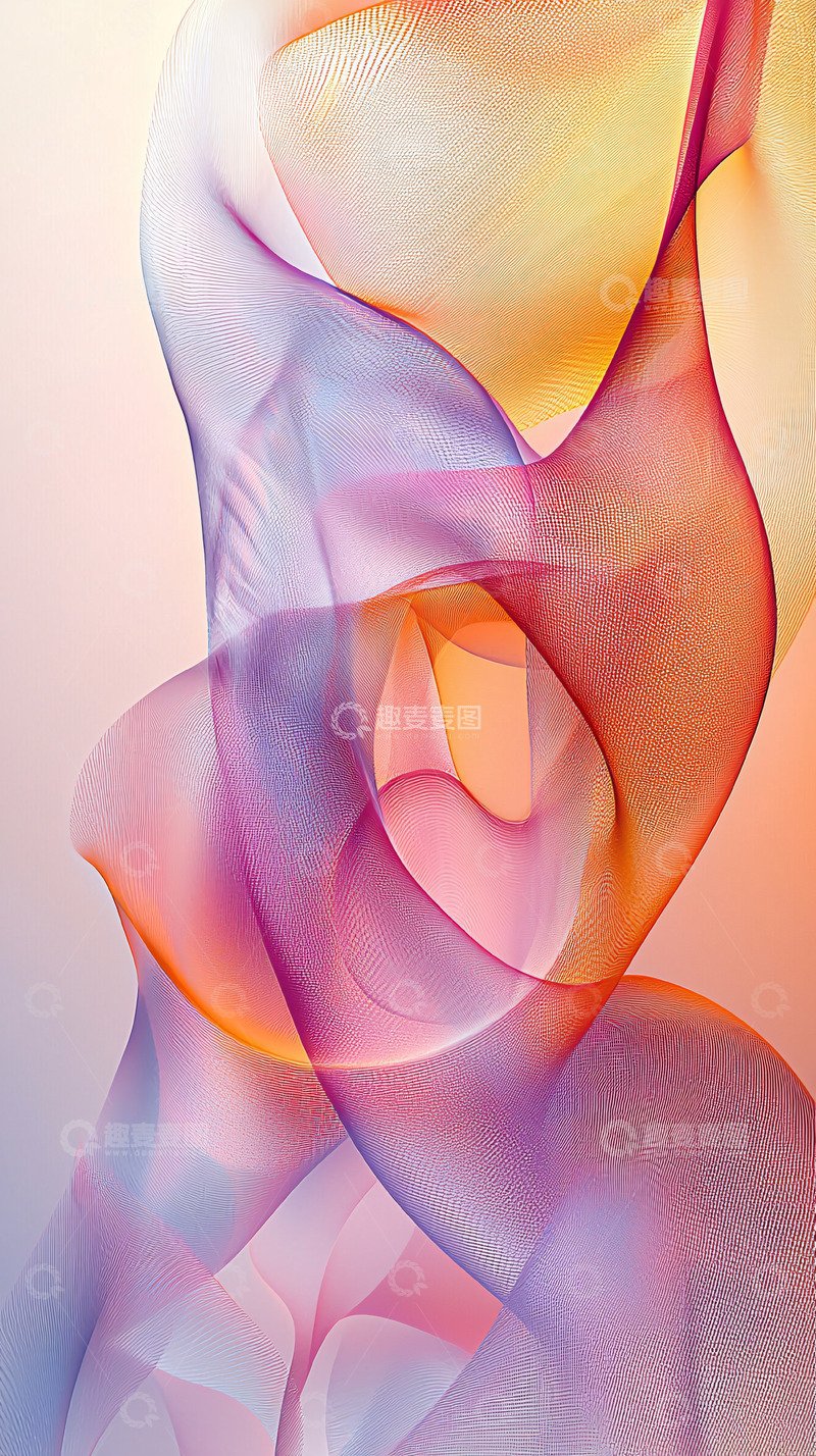 高清大图下载【趣麦麦图】抽象彩带