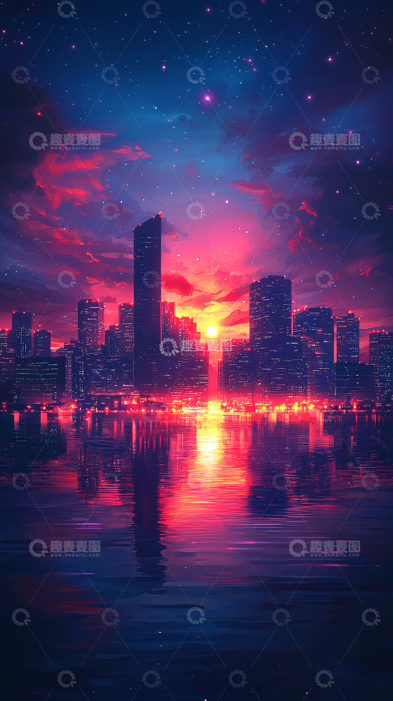 高清大图下载【趣麦麦图】城市夜景6