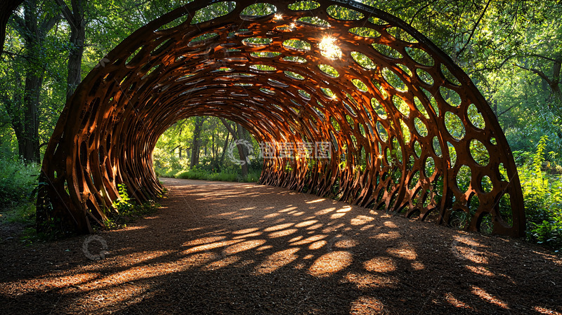 高清大图下载【趣麦麦图】公园树林拱门
