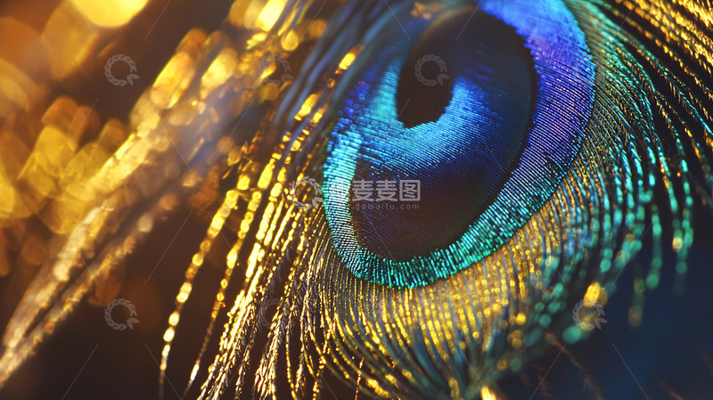 高清大图下载【趣麦麦图】孔雀羽毛特写