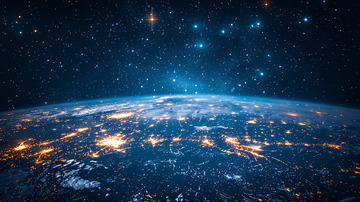 夜幕下的地球