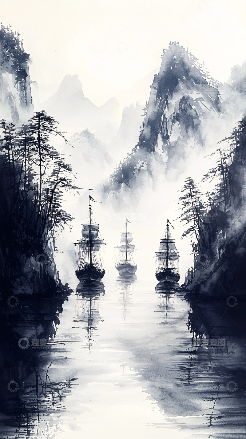 高清大图下载【趣麦麦图】水墨画