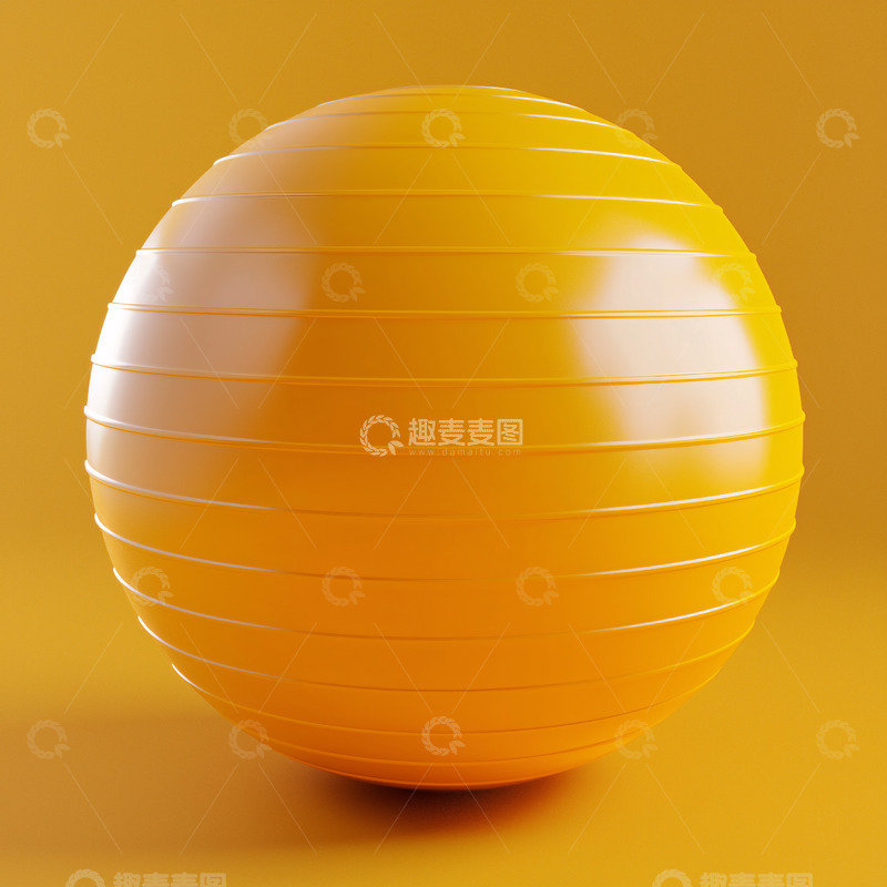 高清大图下载【趣麦麦图】黄色健身球