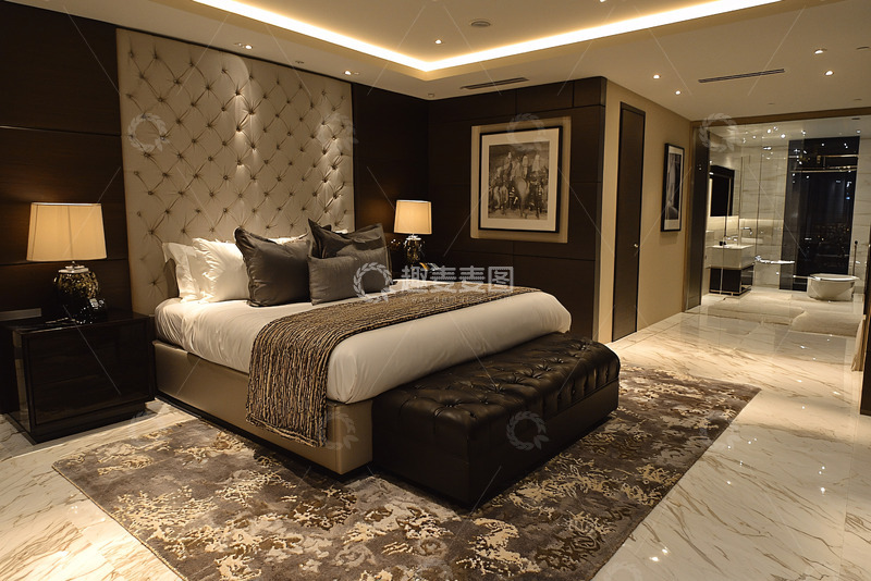 高清大图下载【趣麦麦图】奢华酒店套房卧室