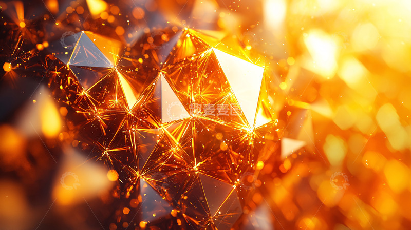 高清大图下载【趣麦麦图】抽象三角形网络