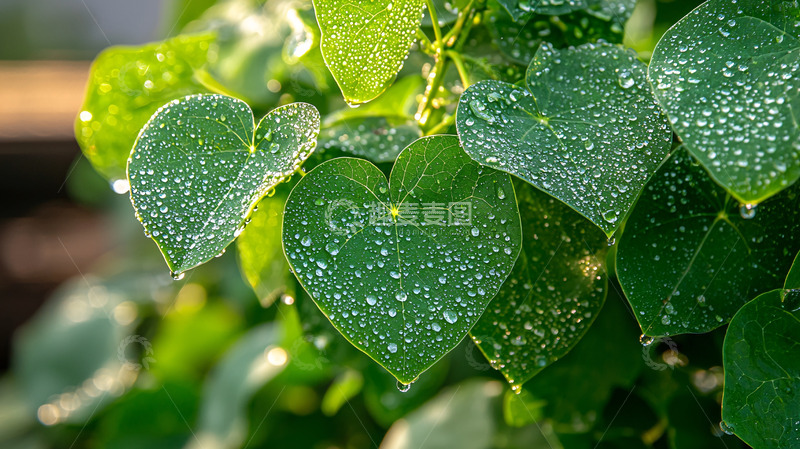 高清大图下载【趣麦麦图】心形绿叶