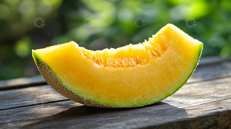 高清大图下载【趣麦麦图】香甜多汁的哈密瓜切片