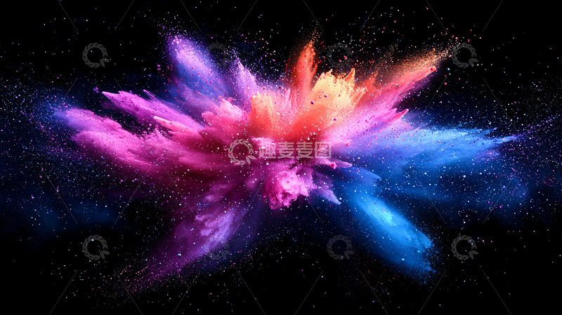 高清大图下载【趣麦麦图】绚丽色彩爆炸