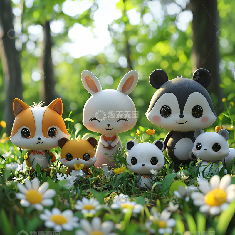 高清大图下载【趣麦麦图】森林系萌宠