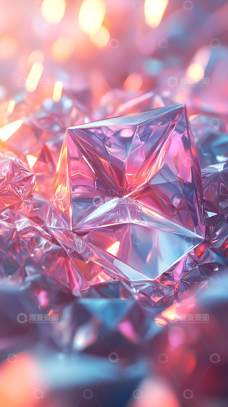 高清大图下载【趣麦麦图】粉色水晶簇