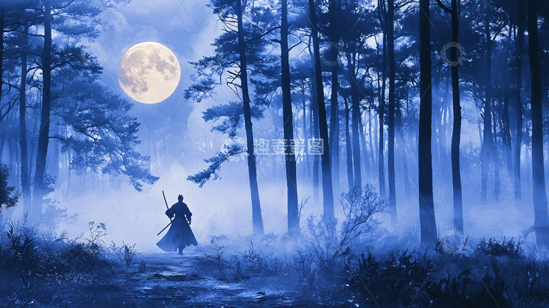 高清大图下载【趣麦麦图】月光森林武士
