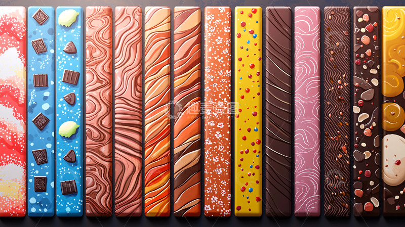 彩色巧克力棒