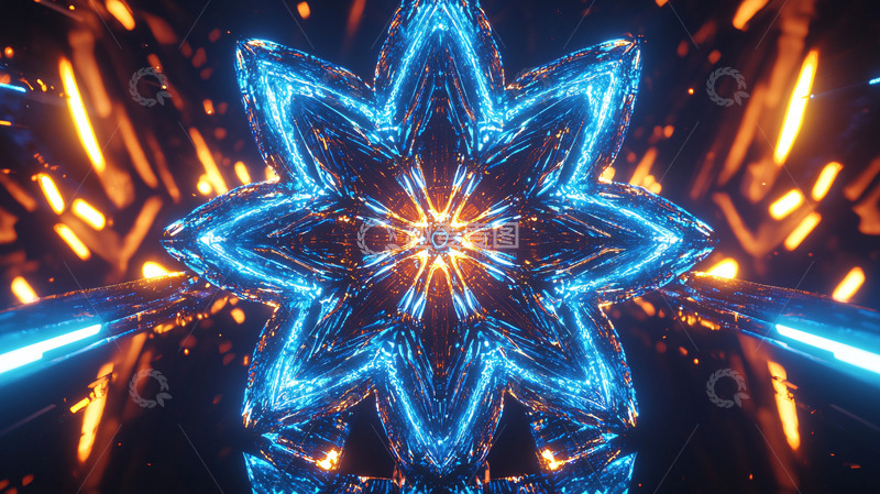 高清大图下载【趣麦麦图】蓝光星形隧道