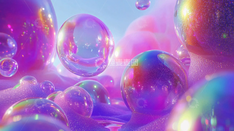 高清大图下载【趣麦麦图】梦幻泡泡背景2