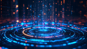 炫酷科技感数据流背景