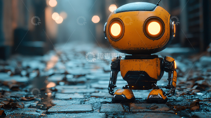 高清大图下载【趣麦麦图】小黄机器人