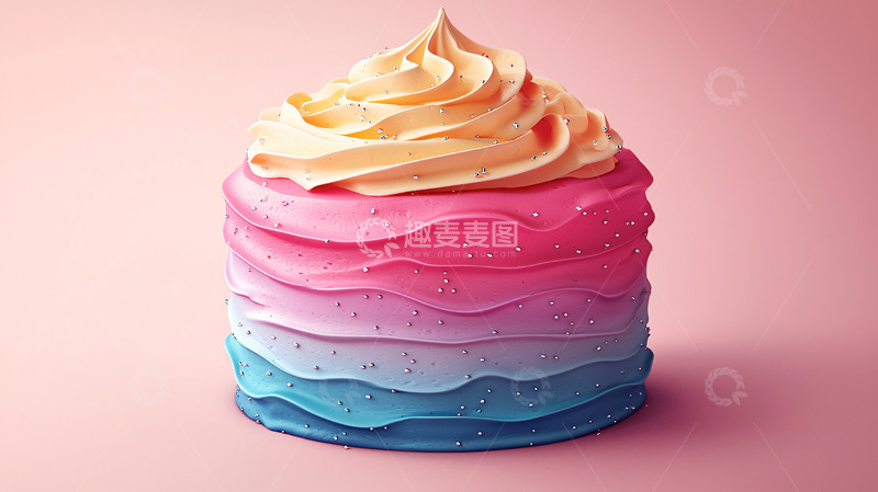 高清大图下载【趣麦麦图】彩虹蛋糕