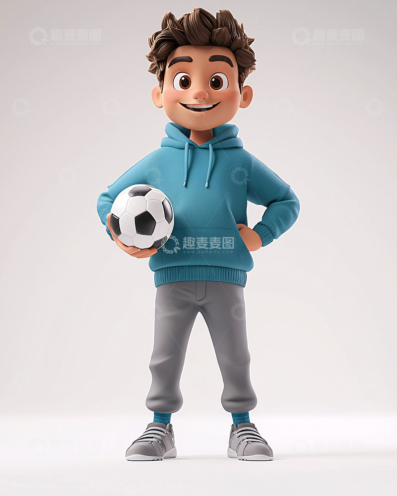 高清大图下载【趣麦麦图】卡通男孩