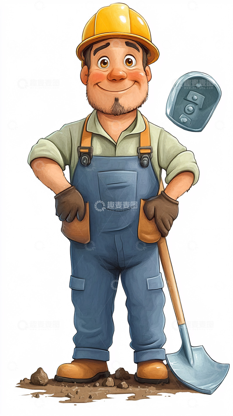 高清大图下载【趣麦麦图】卡通工人4