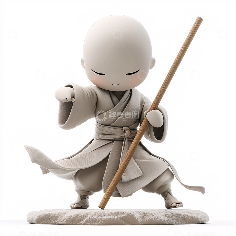 高清大图下载【趣麦麦图】卡通和尚