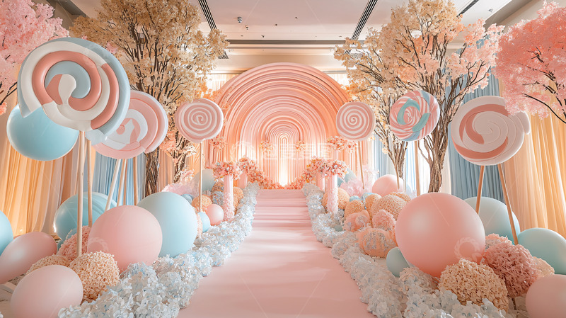 高清大图下载【趣麦麦图】糖果色梦幻婚礼场景
