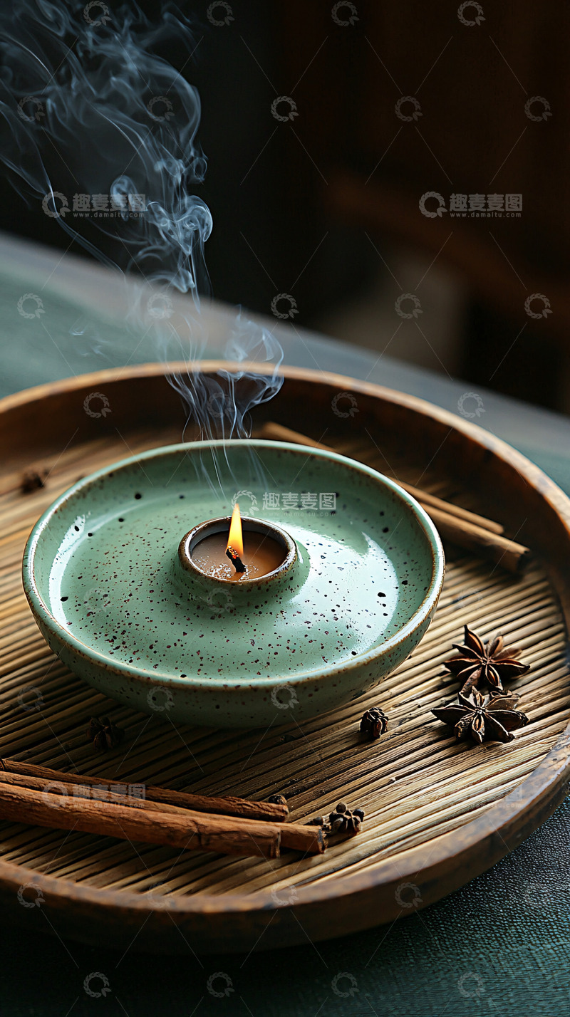 高清大图下载【趣麦麦图】冒着烟的蜡烛