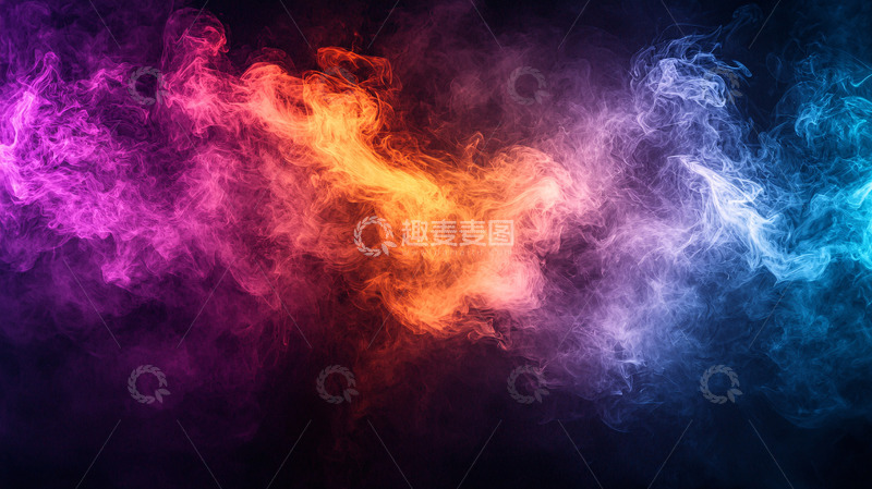 高清大图下载【趣麦麦图】彩色烟雾背景