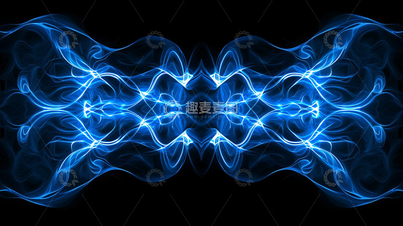 高清大图下载【趣麦麦图】蓝色烟雾抽象图案